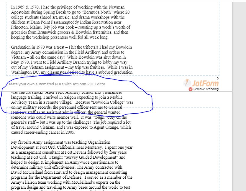 Text in text box getting cut off in PDF Form